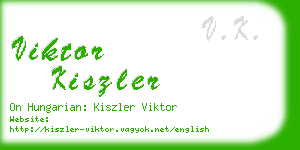 viktor kiszler business card